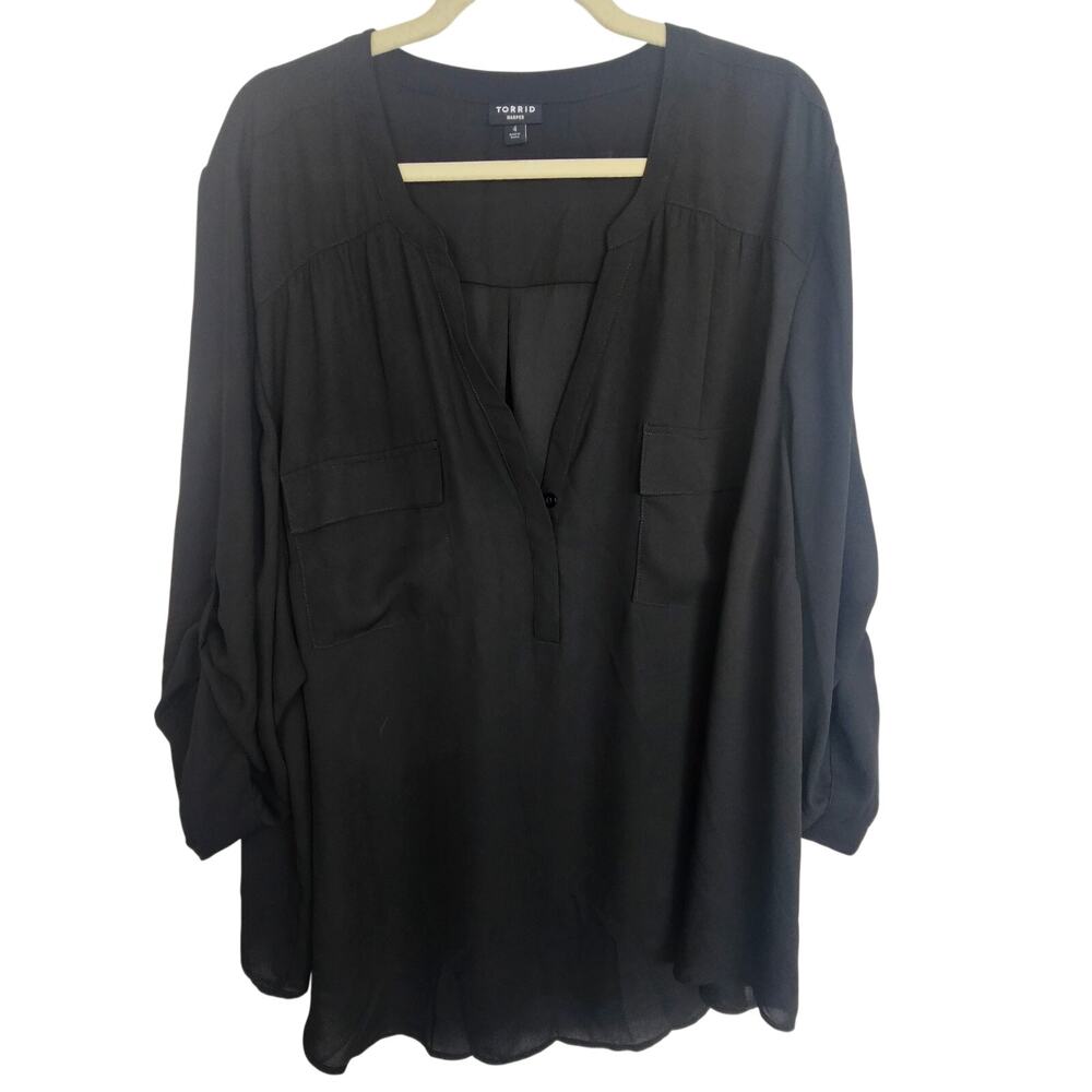Torrid Women Harper Blouse Plus Size 4X Classic Timeless Career Corp Work Office